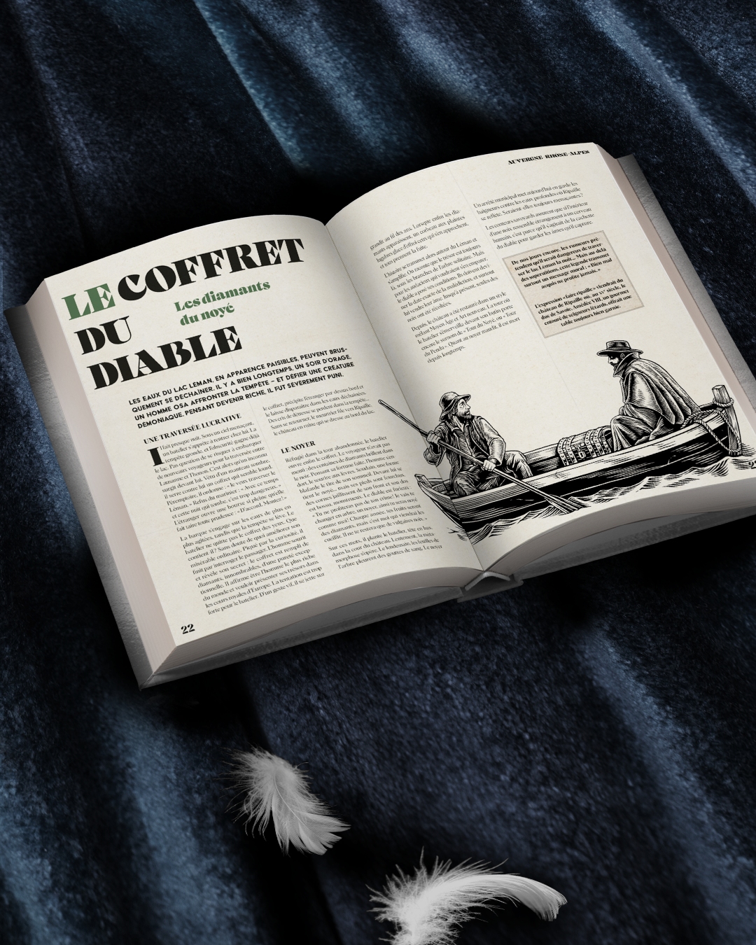 extrait du livre : double page Le coffret du Diable