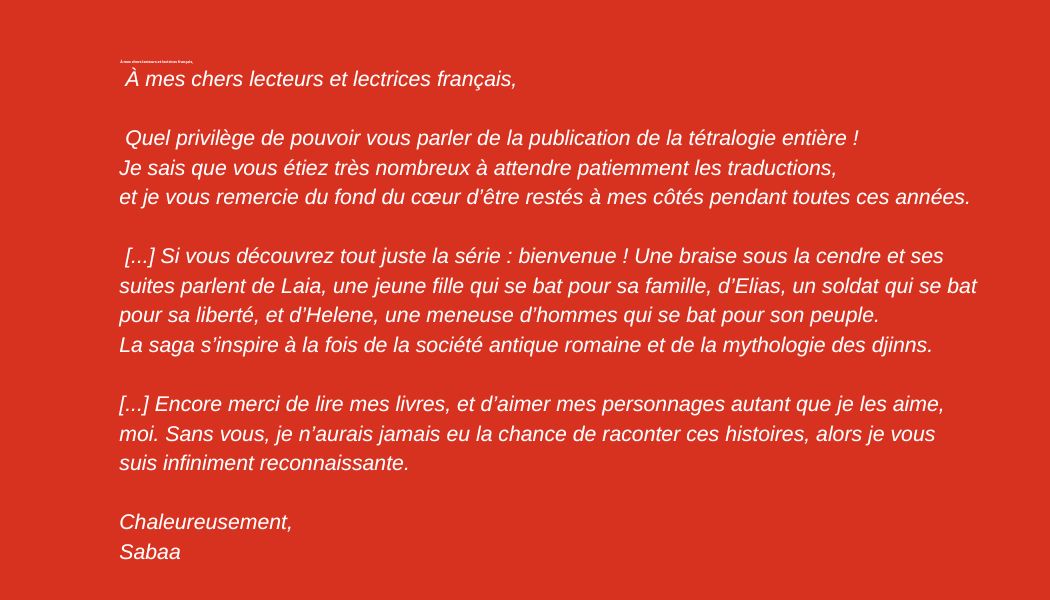 lettre de l'autrice