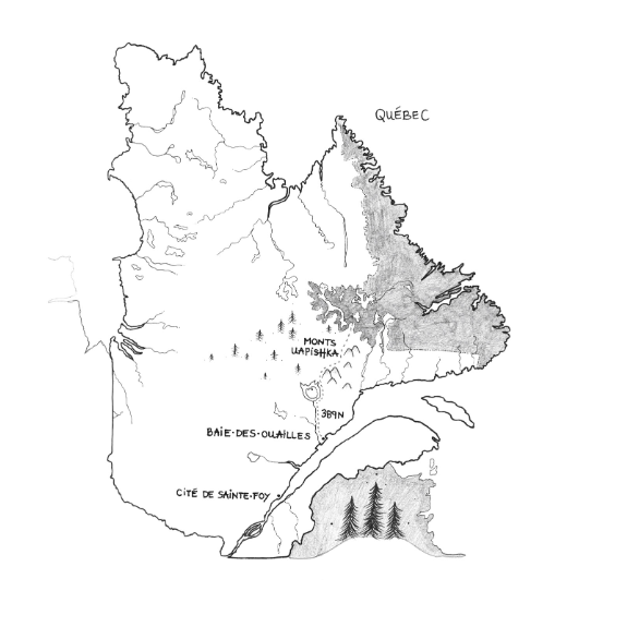 carte de la région dans laquelle se déroule l'histoire du livre